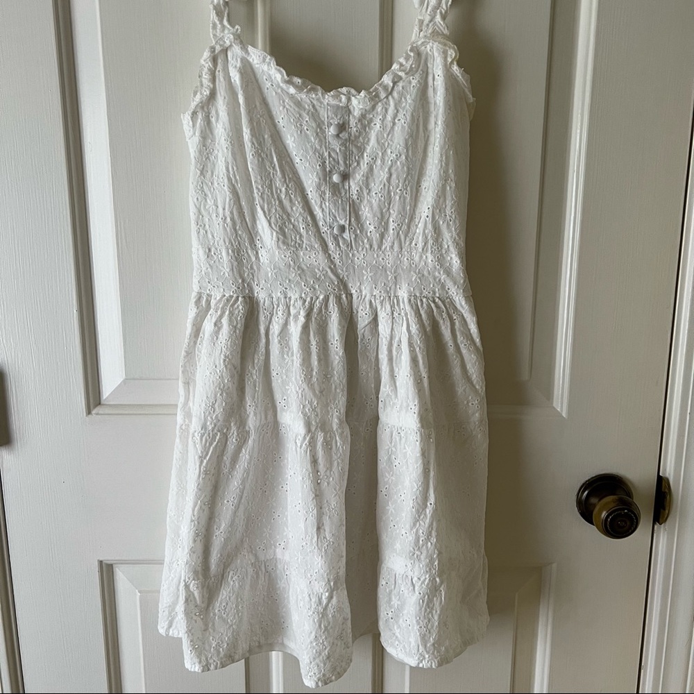 Rue 21 White Eyelet Crochet Mini Dress